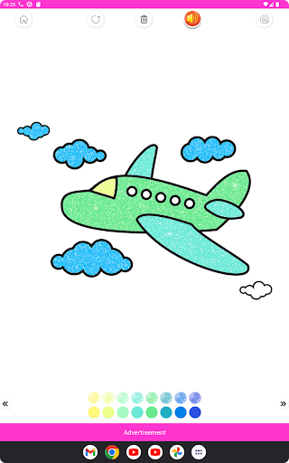 coloring plane airline Screen 3