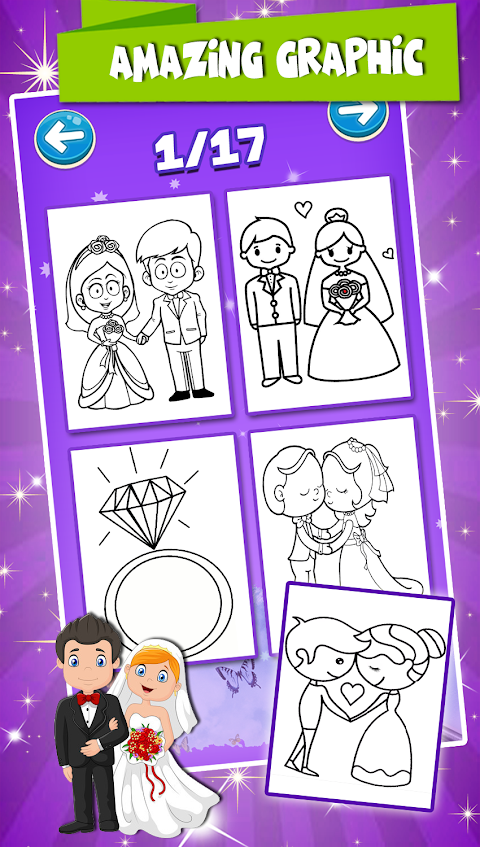 Bride And Groom Coloring Pagesのおすすめ画像3