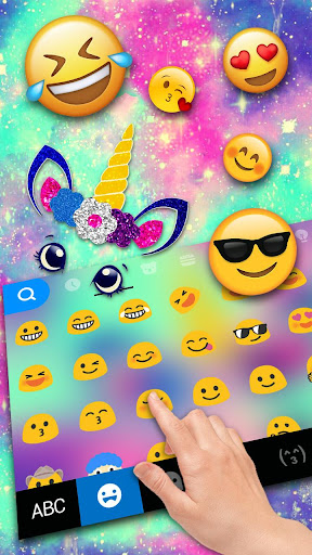 Unicorn Galaxy Keyboard Theme Screen 3