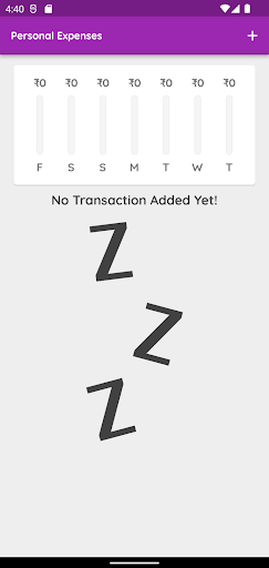 Android application Personal Expense Tracker screenshort