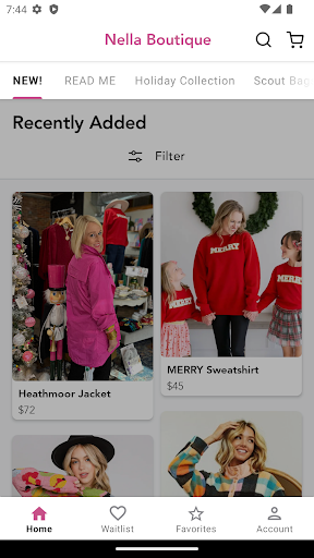 Android application Nella Boutique screenshort
