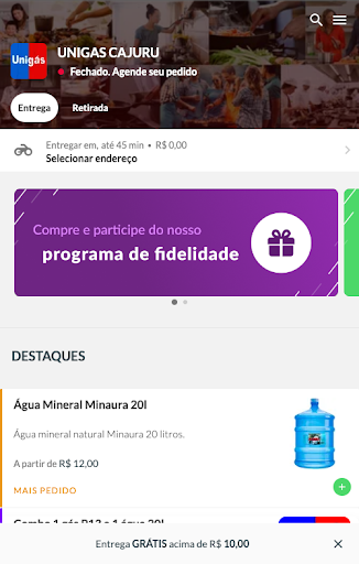 Android application Unigas Cajuru screenshort