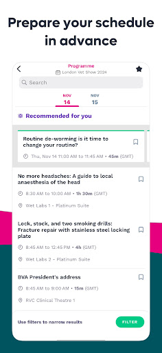 Screenshot of London Vet Show - Event App