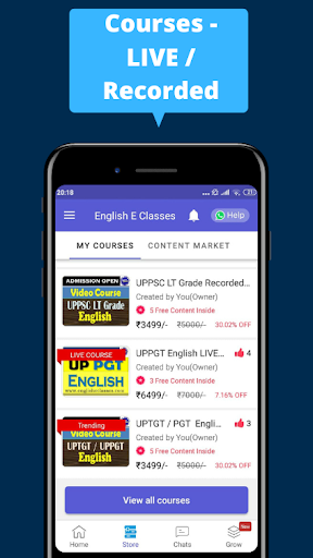 Android application English E Classes screenshort