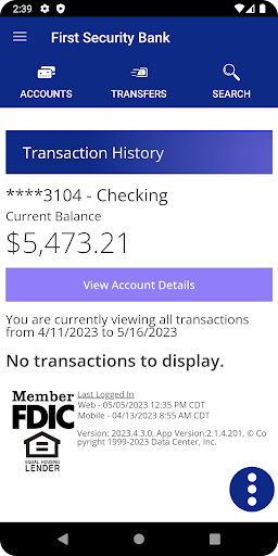 First Security Bank Missouri Screen 3