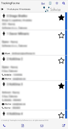 Android application Address TrackingForMe screenshort