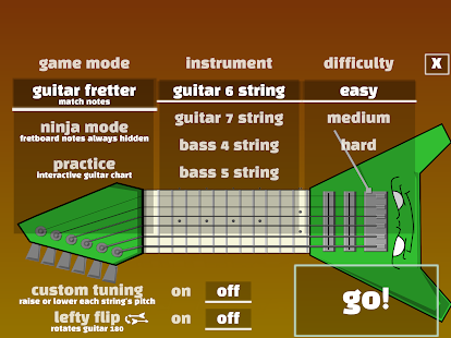 Zrzut z ekranu gry na gitarze