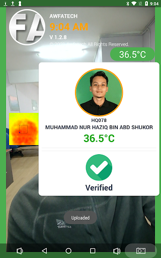 Android application EBOSS TimeClock FR screenshort