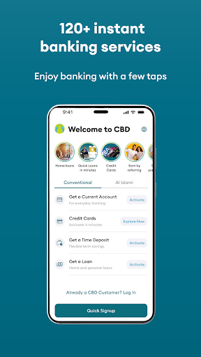Android application CBD - Instant digital banking screenshort