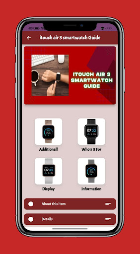 Android application itouch air 3 smart watch Guide screenshort