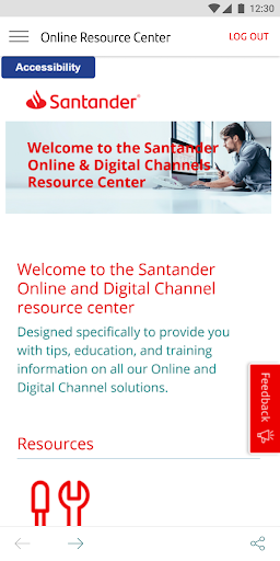 Santander Treasury Mobile Screen 3