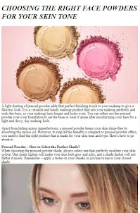 How To Choose Compact Powder