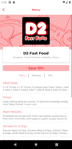 D2 Fast Food Screen 2