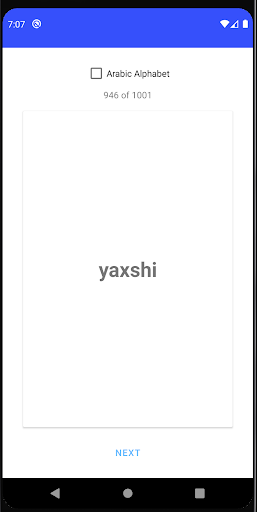 Uyghur Flashcards Screen 2