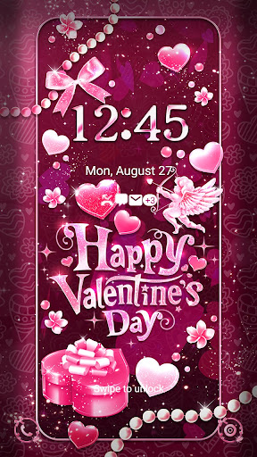 Bling Pink Valentine-Wallpaper Screen 2