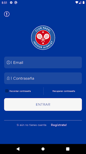 Android application Padel Indoor Albalat screenshort