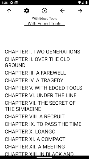 Android application Book, With Edged Tools screenshort