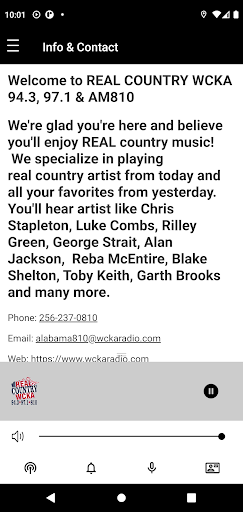 Android application WCKA Radio screenshort