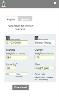Weight Checker PRO Captura de pantalla