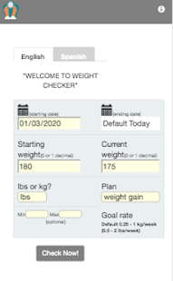 Weight Checker PRO Capture d'écran