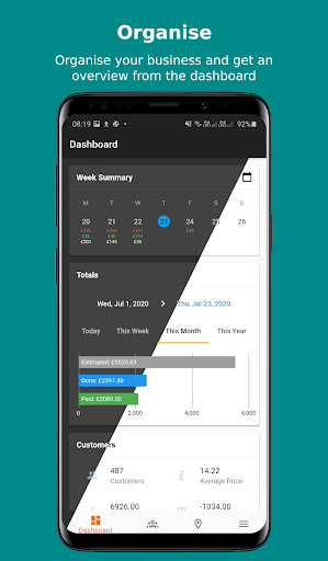 Android application Window Cleaner's Organiser screenshort