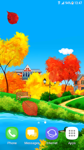Sunny Autumn Day Live Wallpape Screen 2