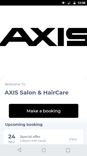 Android application AXIS Salon & HairCare screenshort