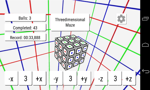 Android application Threedimensional Maze screenshort