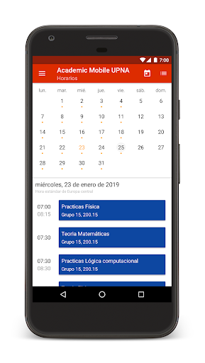 UPNA Academic Mobile Screen 3