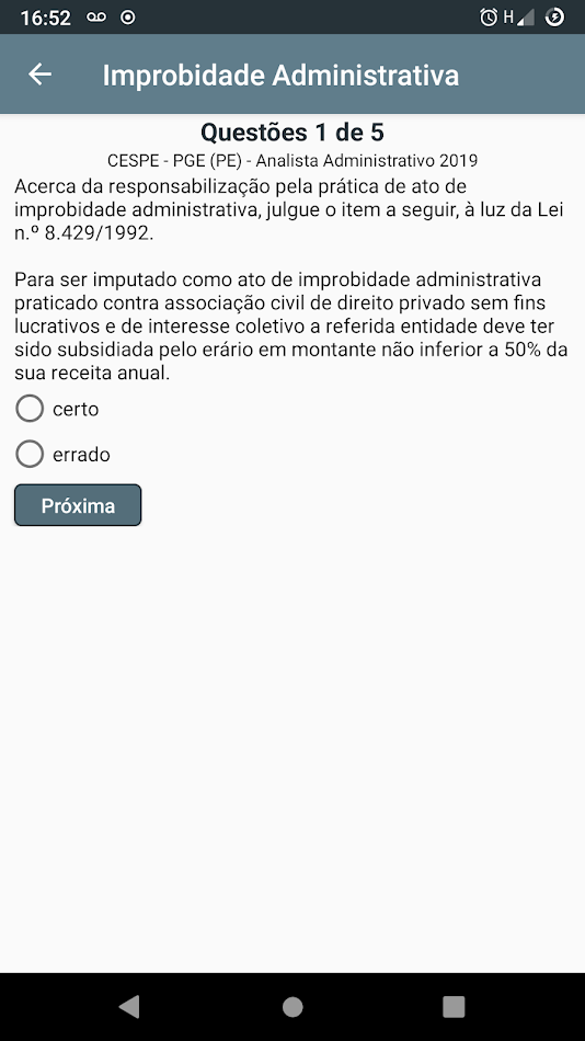 #5. Improbidade Admin. 2025 (Android) Göre: oprofessor.online