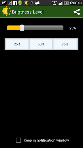 Brightness Level - Screen