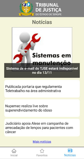 Aplicativo - TJSE Screen 2