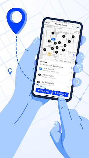 Android application Upper Multi Stop Route Planner screenshort