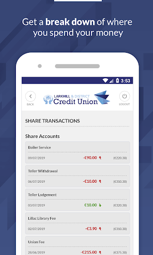 Larkhill Credit Union Screen 3