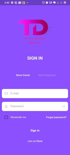 Touch and Drop Merchant Screen 2