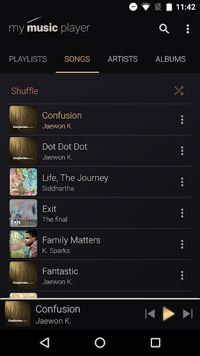 Android application My Music Player screenshort
