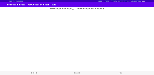 Hello World App Screen 2