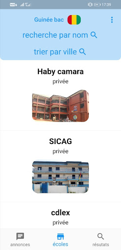 Android application guineebac screenshort