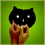 Baby hand shadow icon