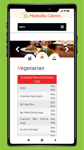 Madhulika Caterers Screen 3