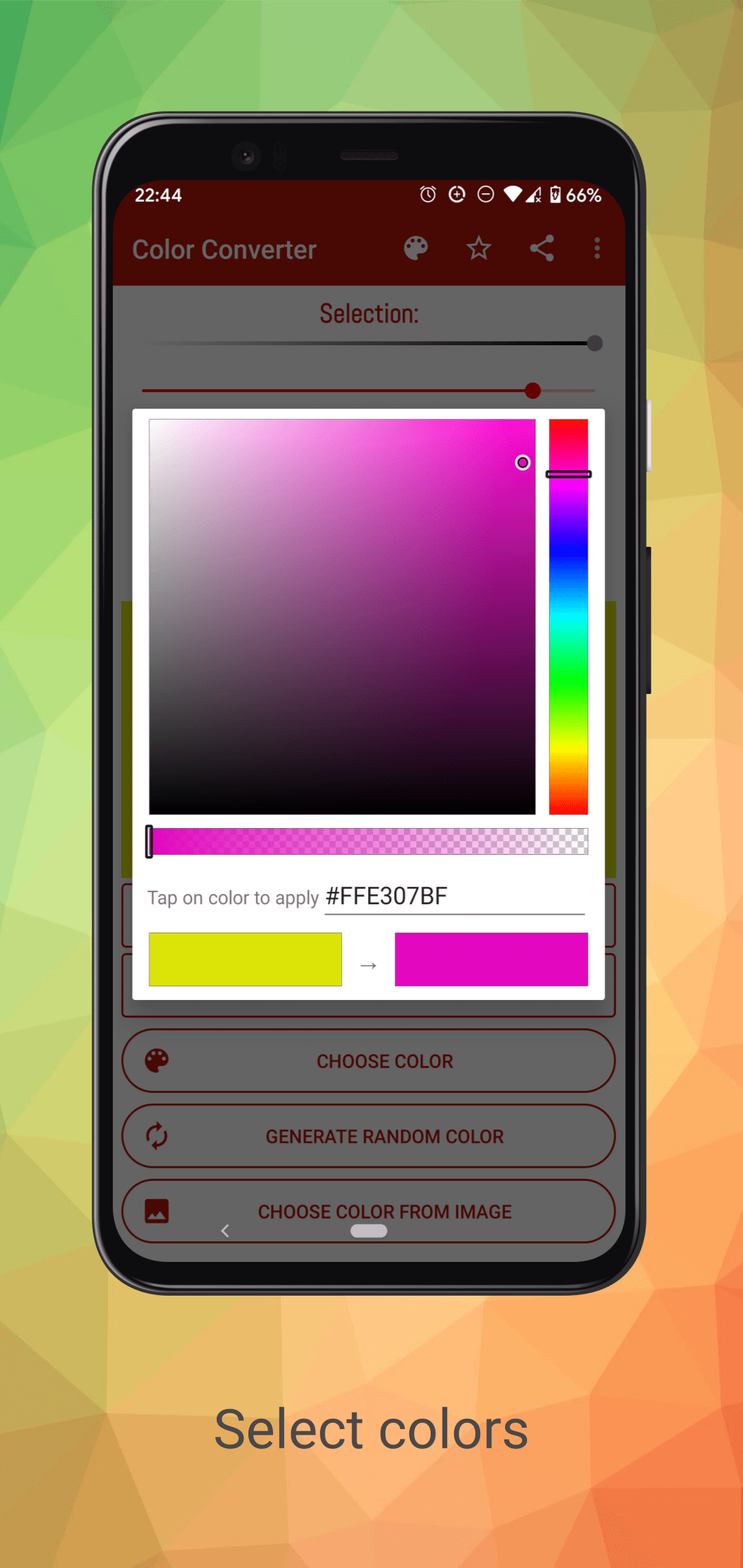 Android application Color Converter screenshort