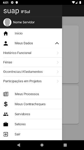 Android application IFSul - SUAP screenshort