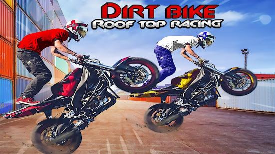 Dirt Bike Roof Top Racing Game MOD APK (Premium/Unlocked) screenshots 1