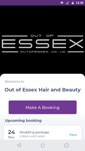 Android application Out of Essex Hair and Beauty screenshort