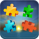 Puzzles for adults sunset icon