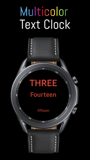 Multicolor Text Clock Screen 2