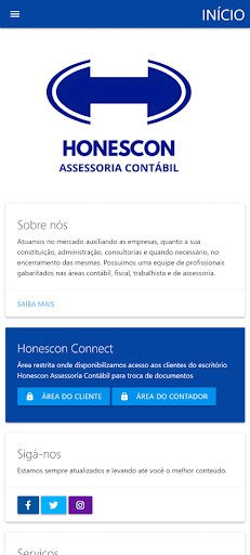 Android application Honescon Assessoria Contábil screenshort