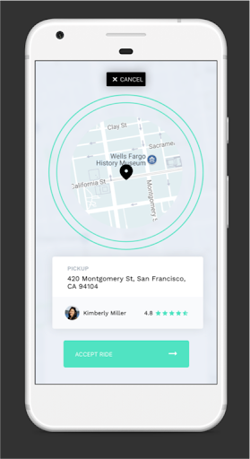 Android application Ride Velo Driver screenshort