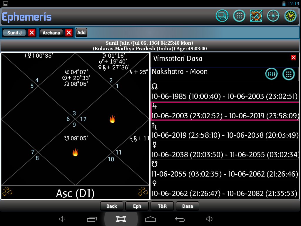 Ephemeris, Astrology Software Screenshot 7