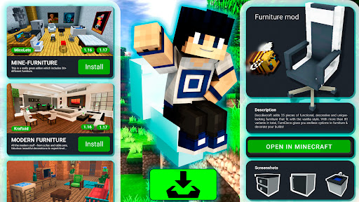 Furniture mod. Minecraft mods. screenshot